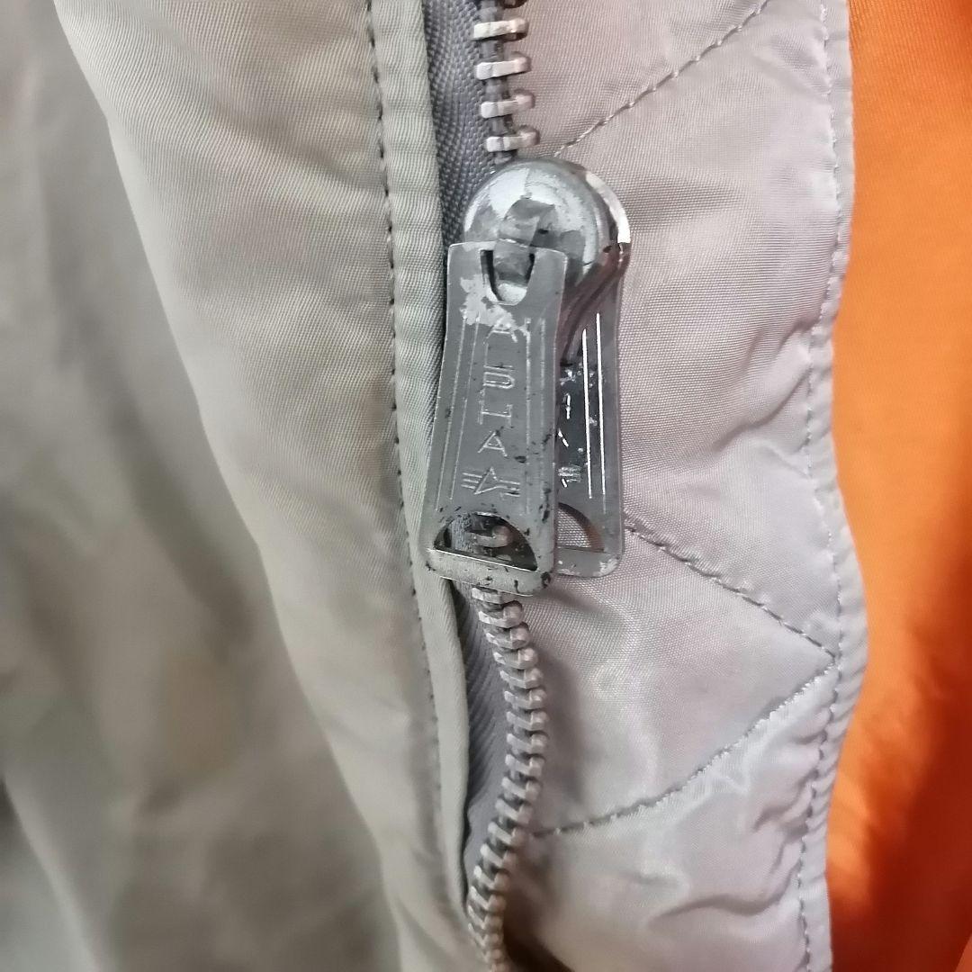 90sALPHAアルファMA-1USA製シルバーグレーXL フライト