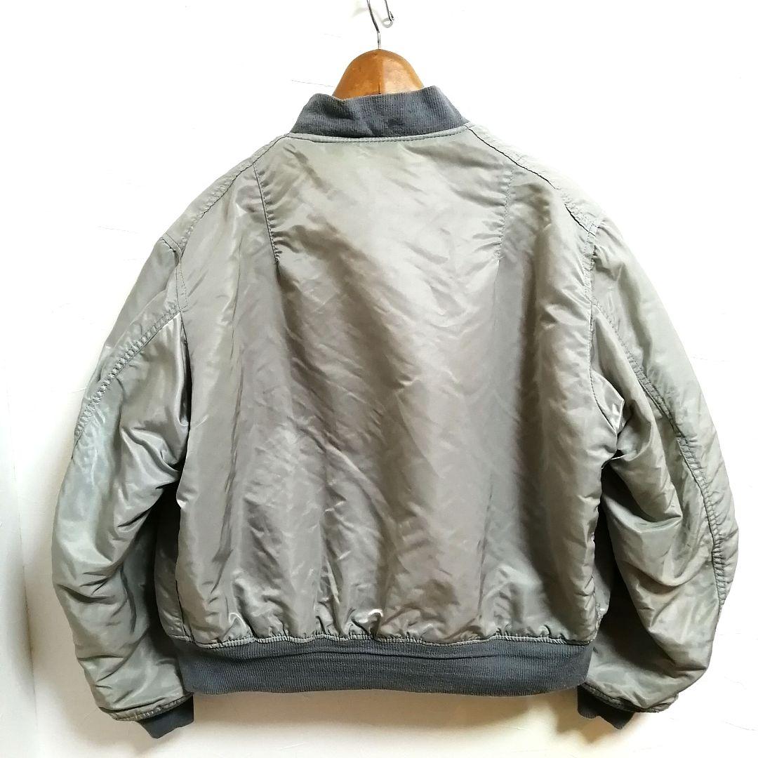90sALPHAアルファMA-1USA製シルバーグレーXL フライト