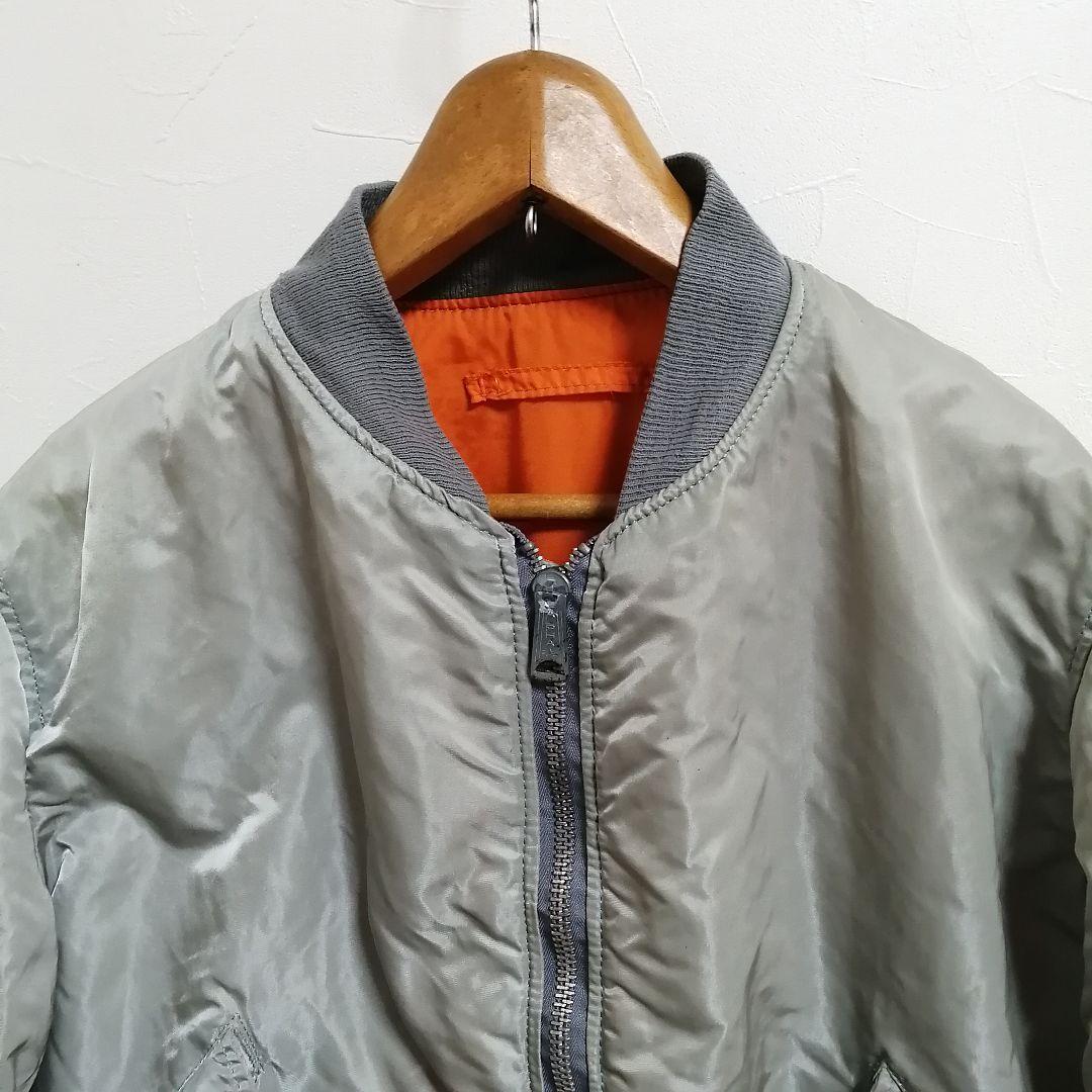 90sALPHAアルファMA-1USA製シルバーグレーXL フライト