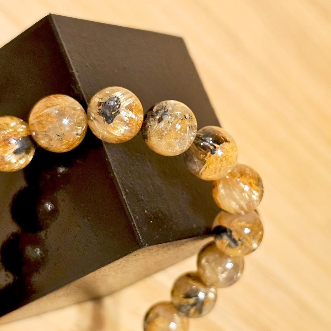 太陽放射 タイチン ルチル クォーツ【10.5mm/17.5cm】