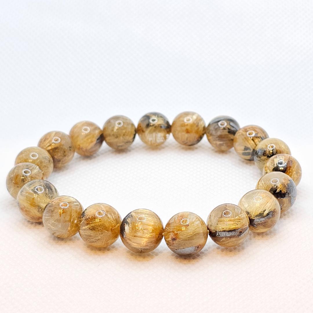 太陽放射 タイチン ルチル クォーツ【10.5mm/17.5cm】