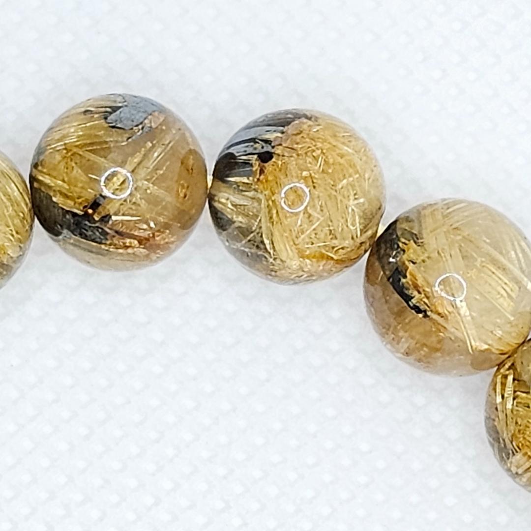 太陽放射 タイチン ルチル クォーツ【10.5mm/17.5cm】