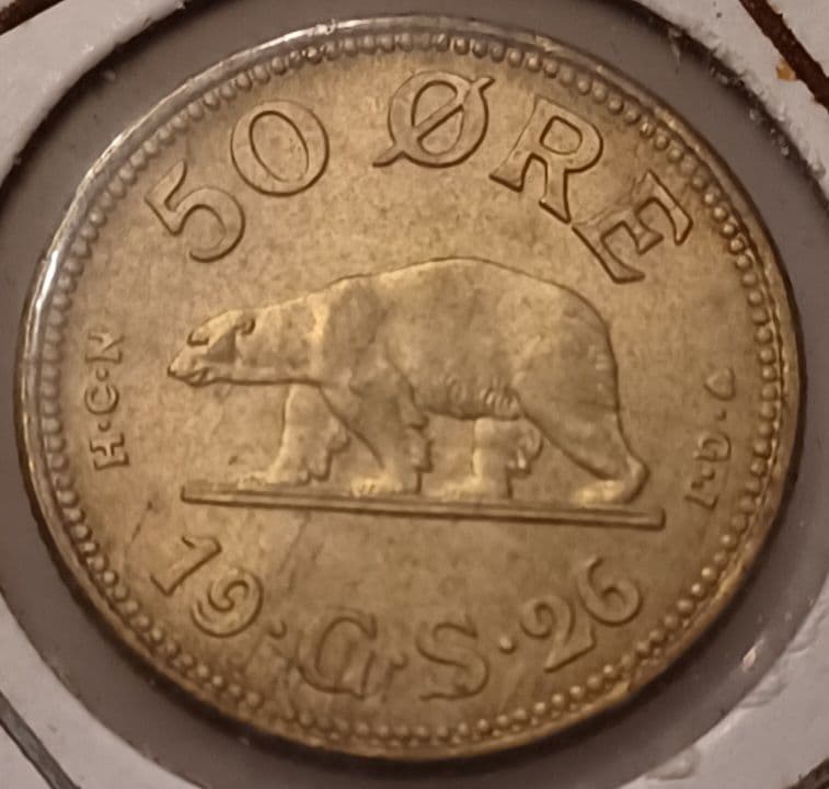 今話題中の国『グリーンランド』シロクマさんの硬貨 1926年(100年前)