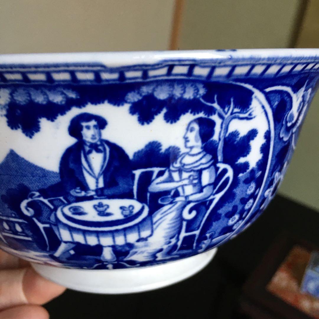 のらきんじ様リクエストブルーアンドホワイト鉢/古伊万里中皿