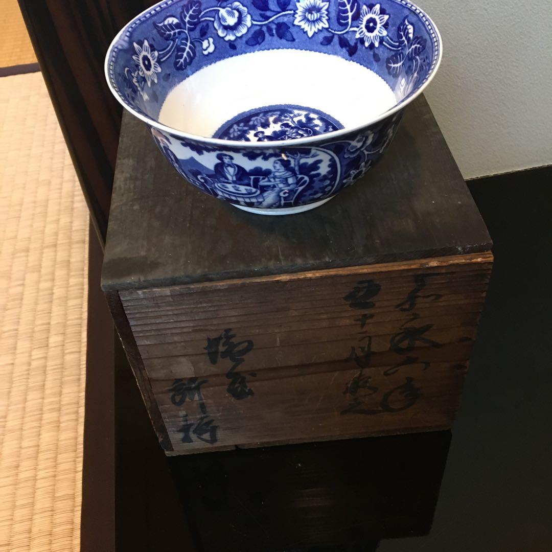 のらきんじ様リクエストブルーアンドホワイト鉢/古伊万里中皿