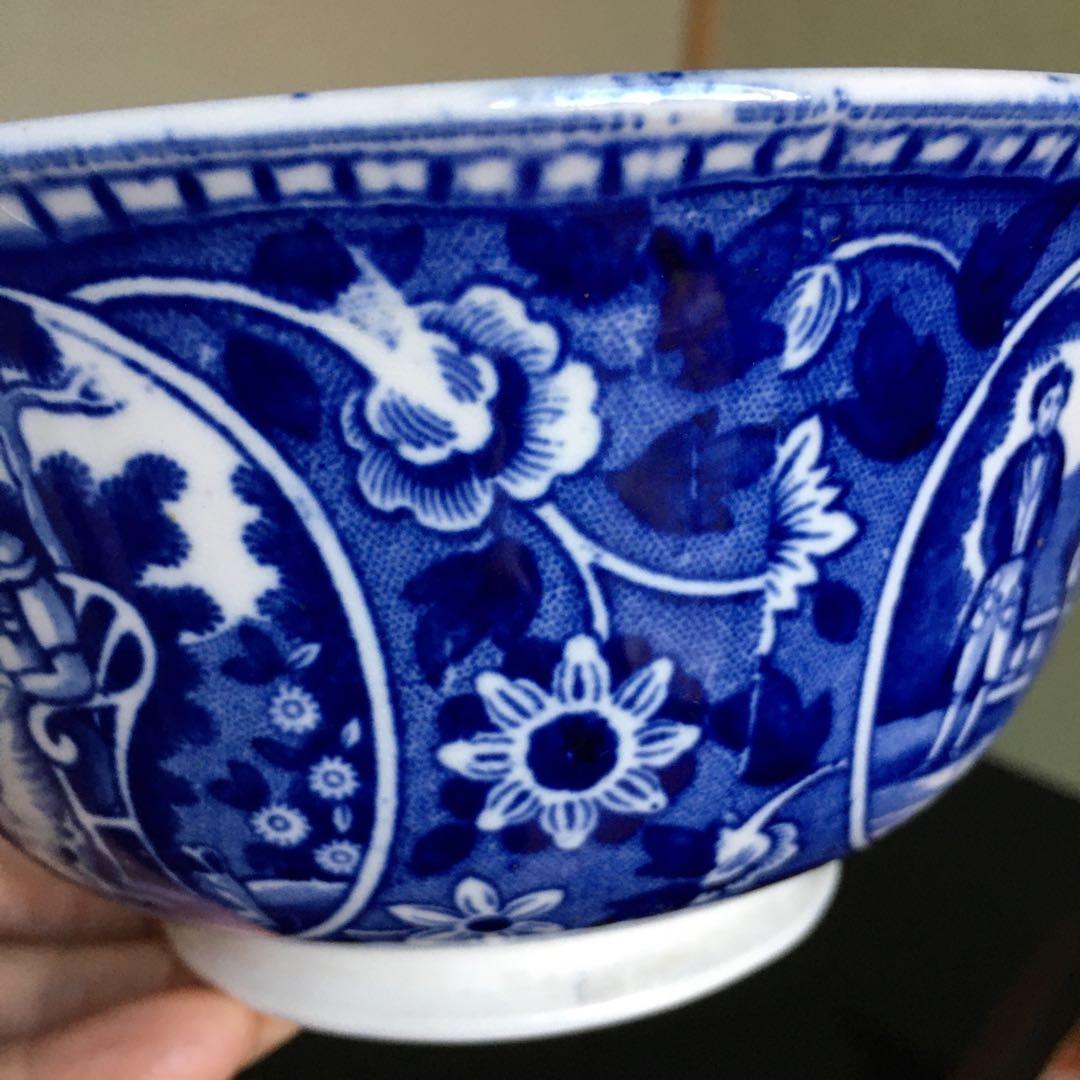 のらきんじ様リクエストブルーアンドホワイト鉢/古伊万里中皿