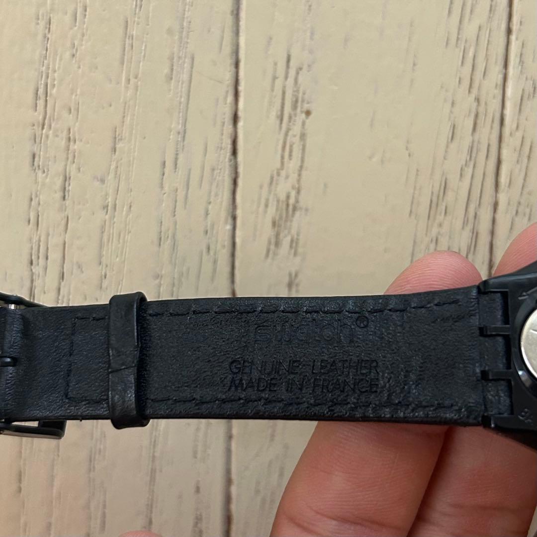 「激レア」 SWATCH レザーベルト 1995年 美品 スイス製 防水