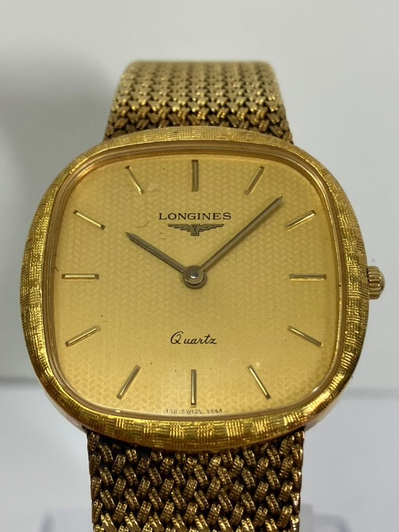 美品　ロンジン　LONGINES　クオーツ時計　ゴールド　電池交換済み　稼働品