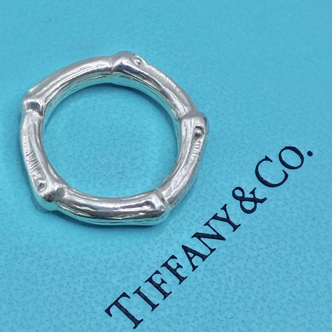 オールドティファニー　バンブー　ボーン　リング　11号　シルバー　竹モチーフ