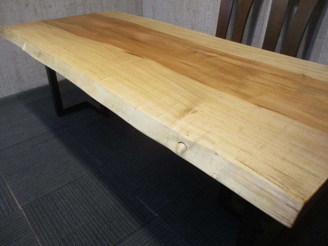 ＃1616■　栃　トチ　テーブル　ローテーブル　ダイニング　座卓　一枚板　天板