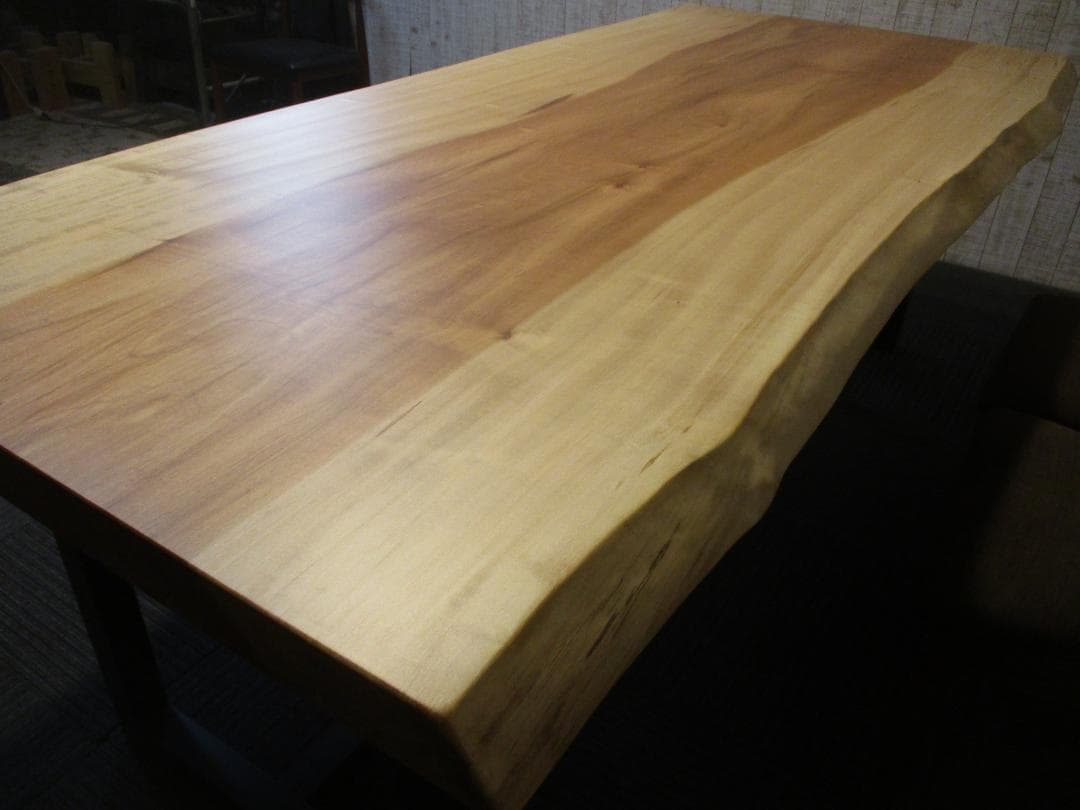 ＃1616■　栃　トチ　テーブル　ローテーブル　ダイニング　座卓　一枚板　天板