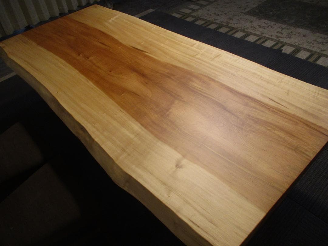 ＃1616■　栃　トチ　テーブル　ローテーブル　ダイニング　座卓　一枚板　天板