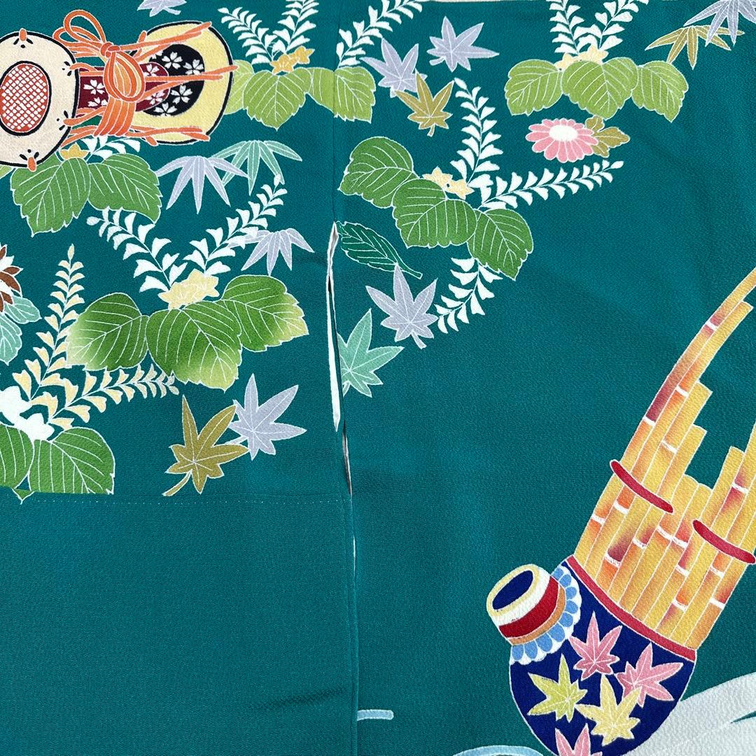逸品 手描き友禅 和楽器 桐 振袖 作家物