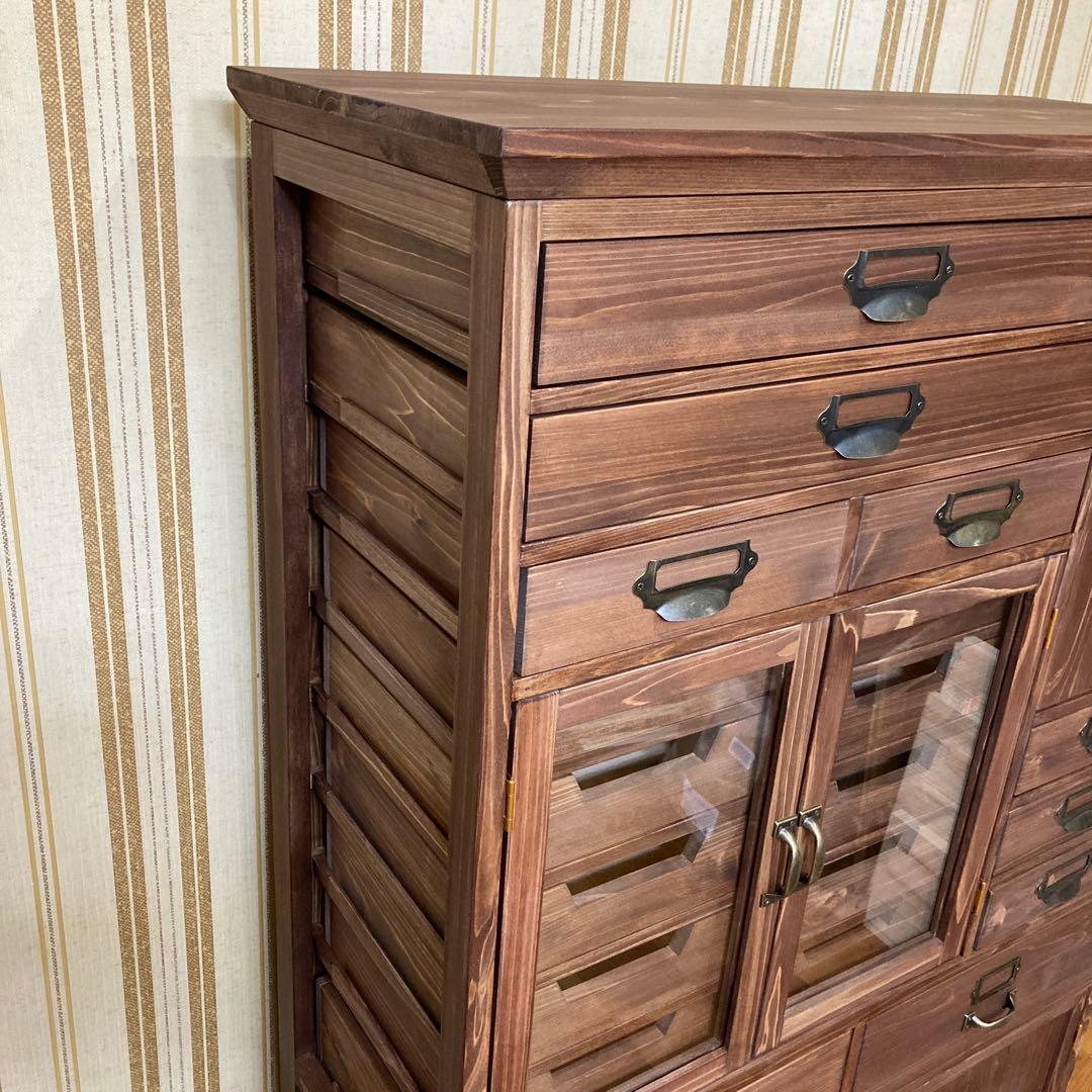 シェルフ 飾り棚 幅75cm KARE風 ヒノキの集成材