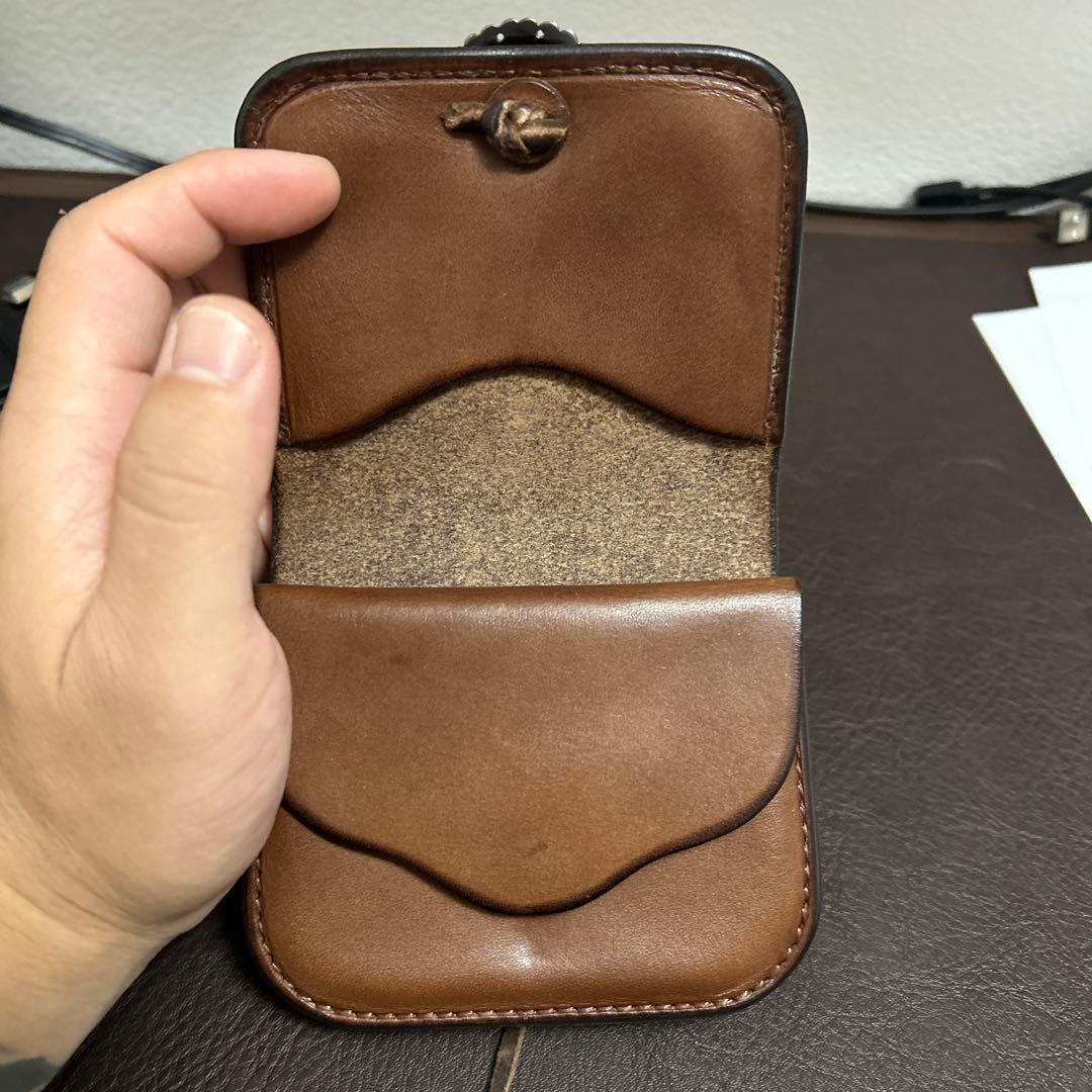 ゴローズ　角形小銭入れ　焦茶