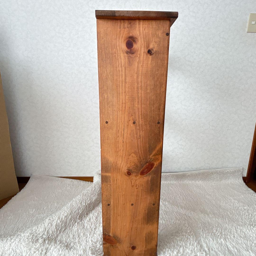 美品】パイン材 カントリー家具 ハート 棚 ラック シェルフ キャスター