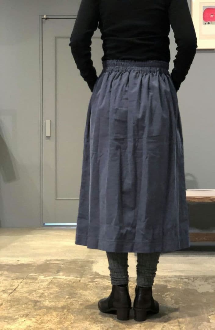 極美品 homspun ホームスパン　細コール　ダブルポケットスカート