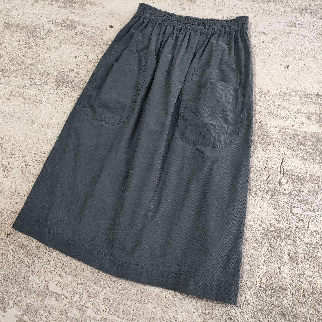 極美品 homspun ホームスパン　細コール　ダブルポケットスカート
