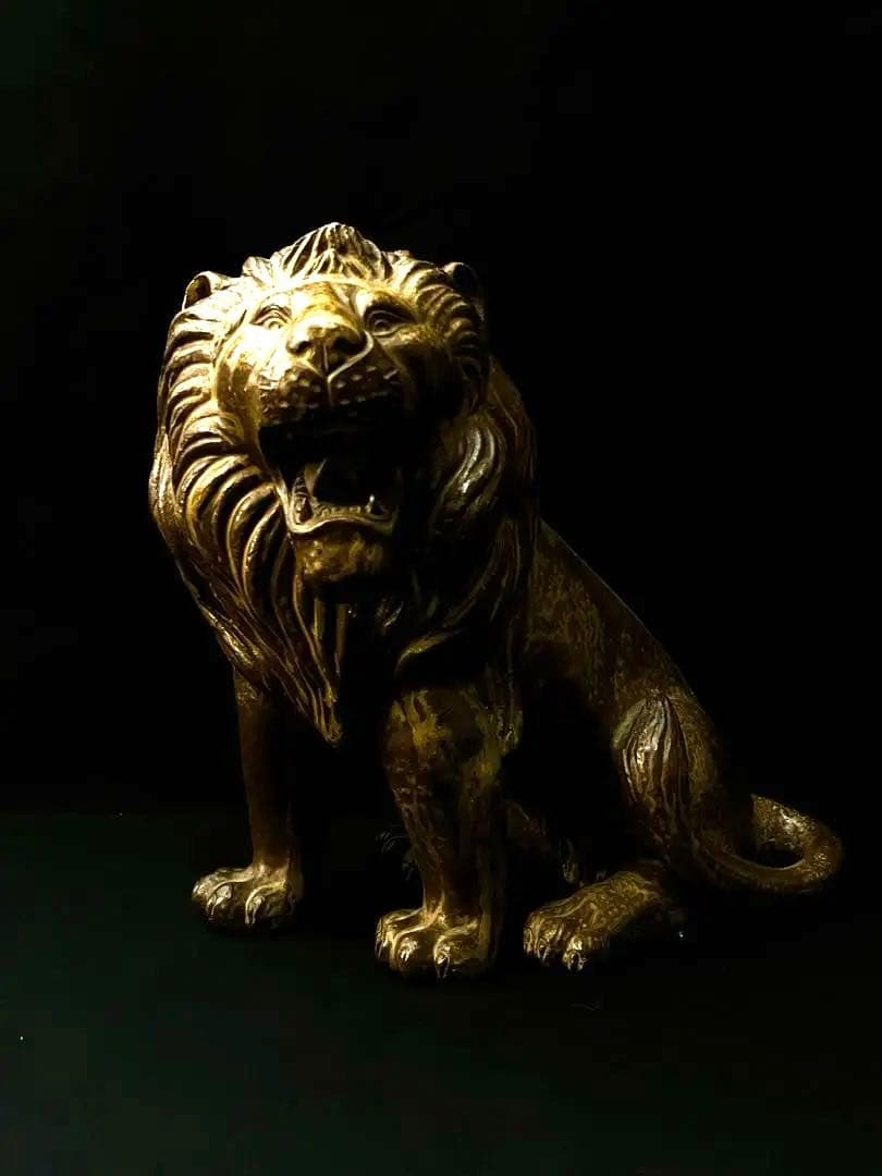 ライオン置物　ビンテージ　大型オブジェ