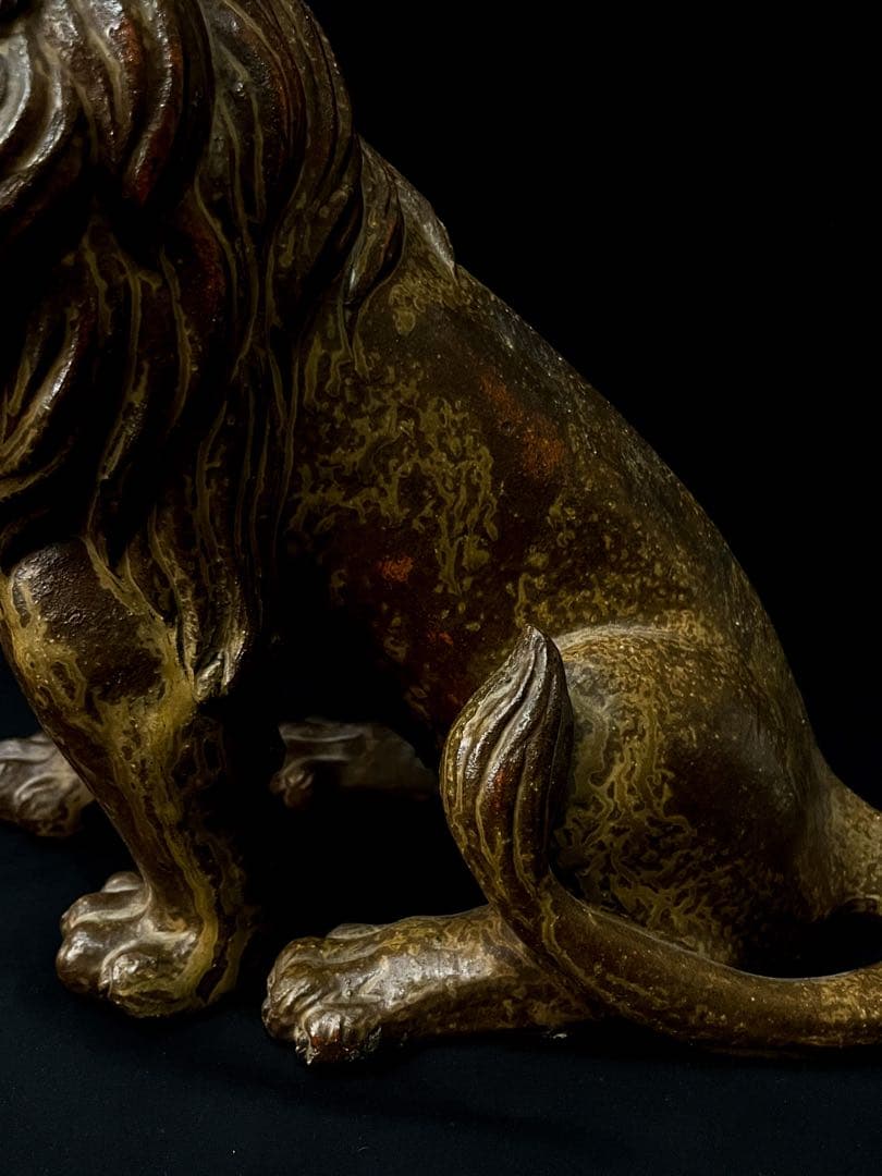 ライオン置物　ビンテージ　大型オブジェ