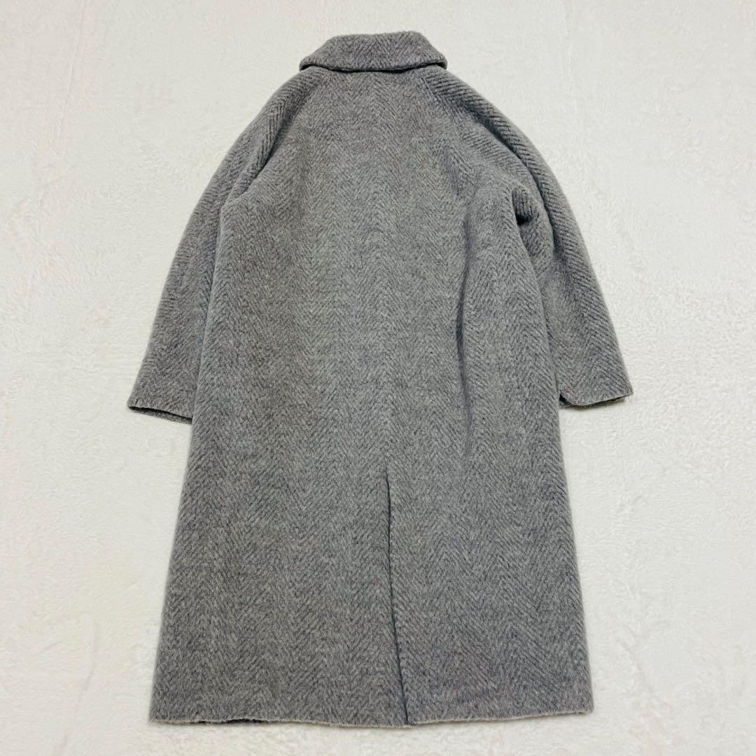 【定価16万】ルブーケ LE bouquet ロングコート ヘリンボーン グレー