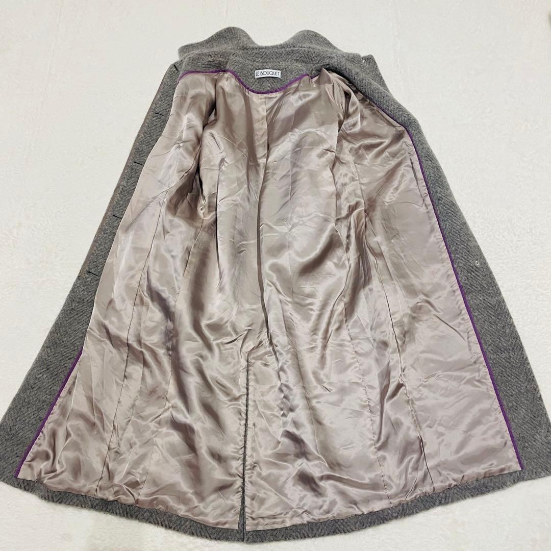 【定価16万】ルブーケ LE bouquet ロングコート ヘリンボーン グレー