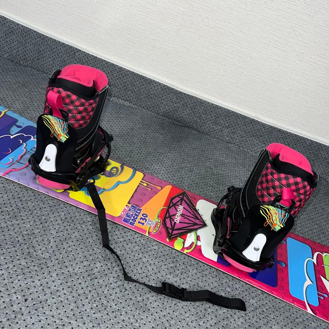 ５回使用 キッズスノーボード 130cm IGNIO×バイン×ダイヤルブーツ