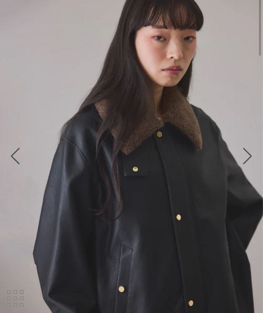 新品タグ付き　アダムエロペ　 シンセティックレザーフライトジャケット