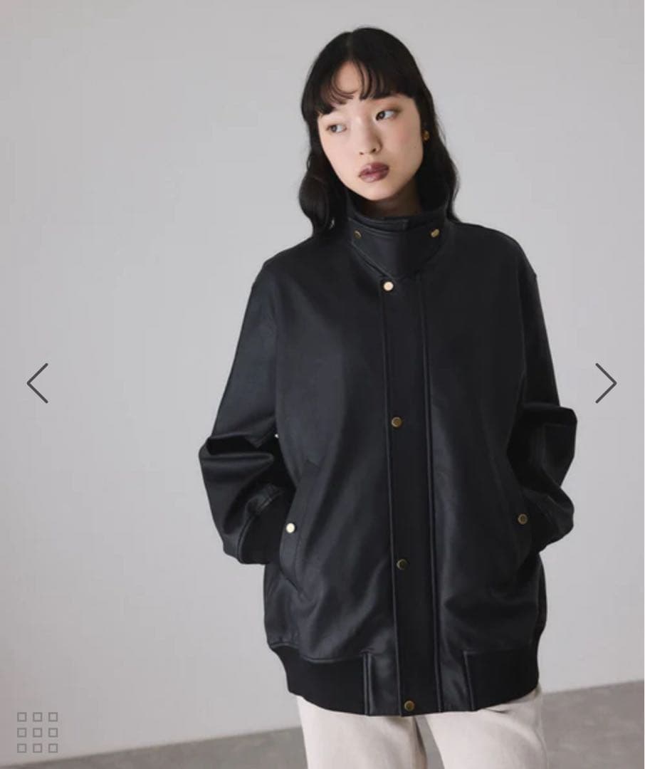 新品タグ付き　アダムエロペ　 シンセティックレザーフライトジャケット