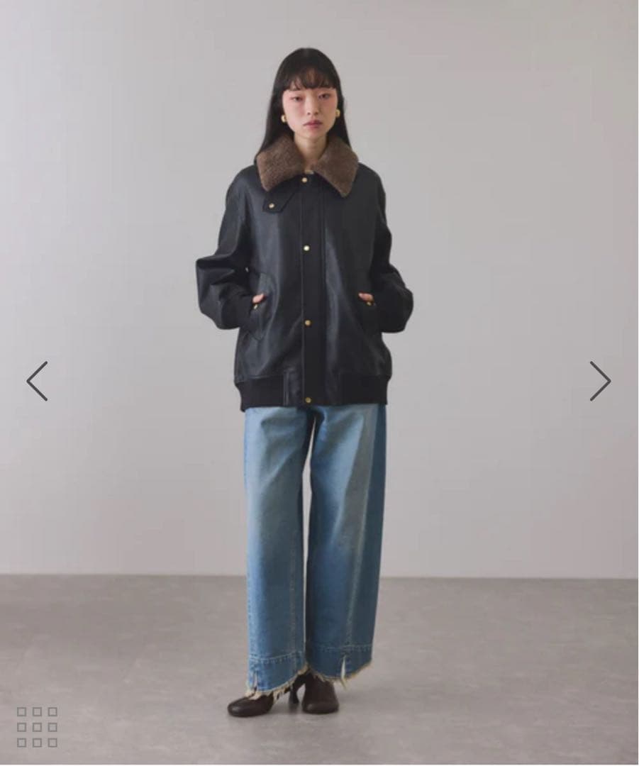 新品タグ付き　アダムエロペ　 シンセティックレザーフライトジャケット