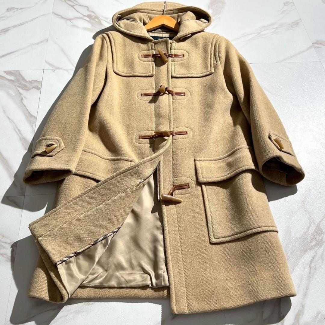 美品 BURBERRY バーバリー ダッフルコート ヘリンボーン 英国製 ウール