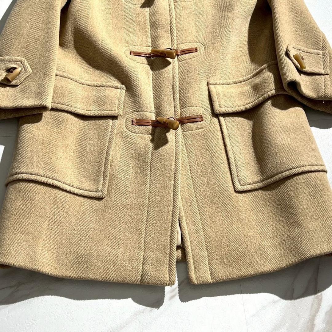 美品 BURBERRY バーバリー ダッフルコート ヘリンボーン 英国製 ウール