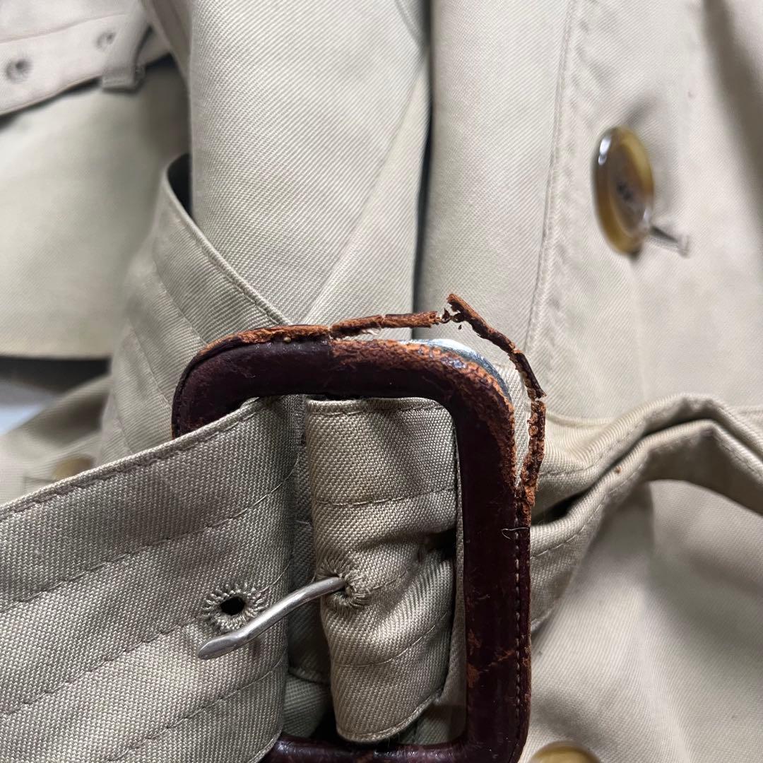 良品✨アクアスキュータム トレンチコート AQUA5 クラブチェック ベージュ