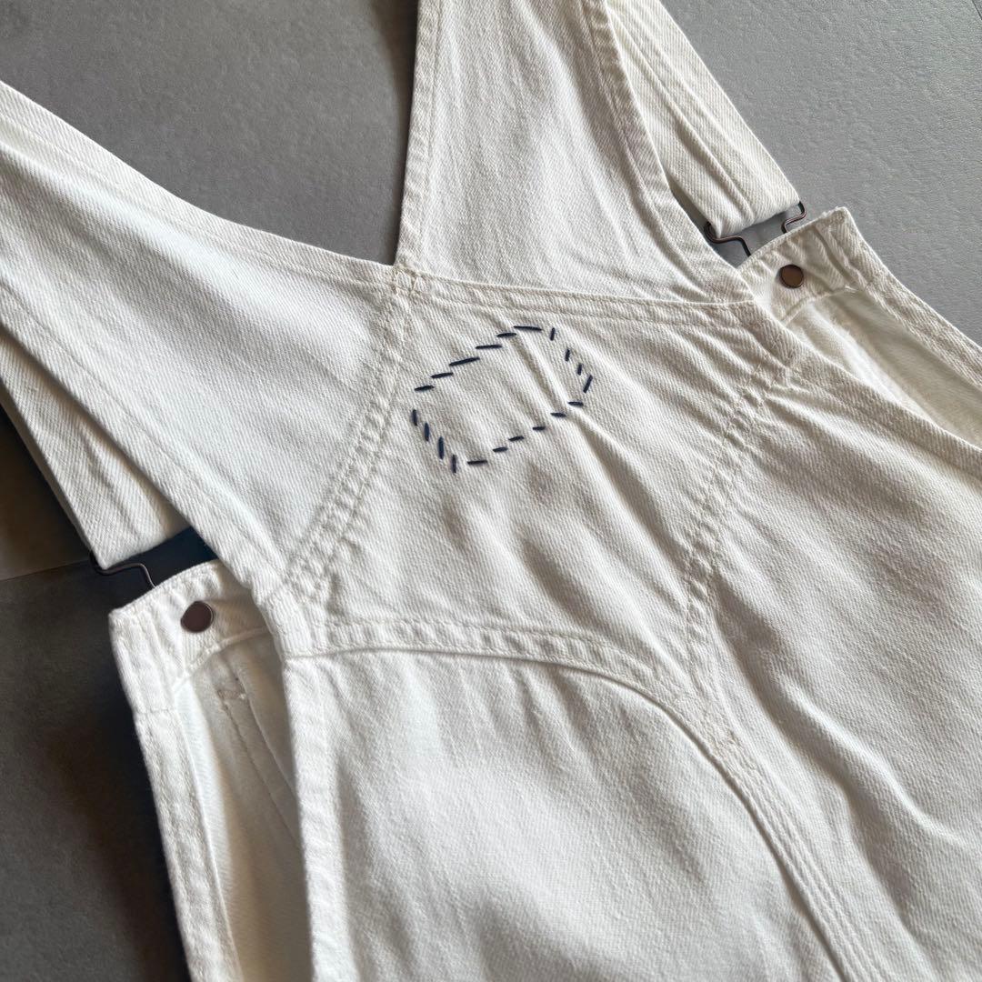 【人気モデル✨】RonHerman ホワイトデニム オーバーオール 白 XS