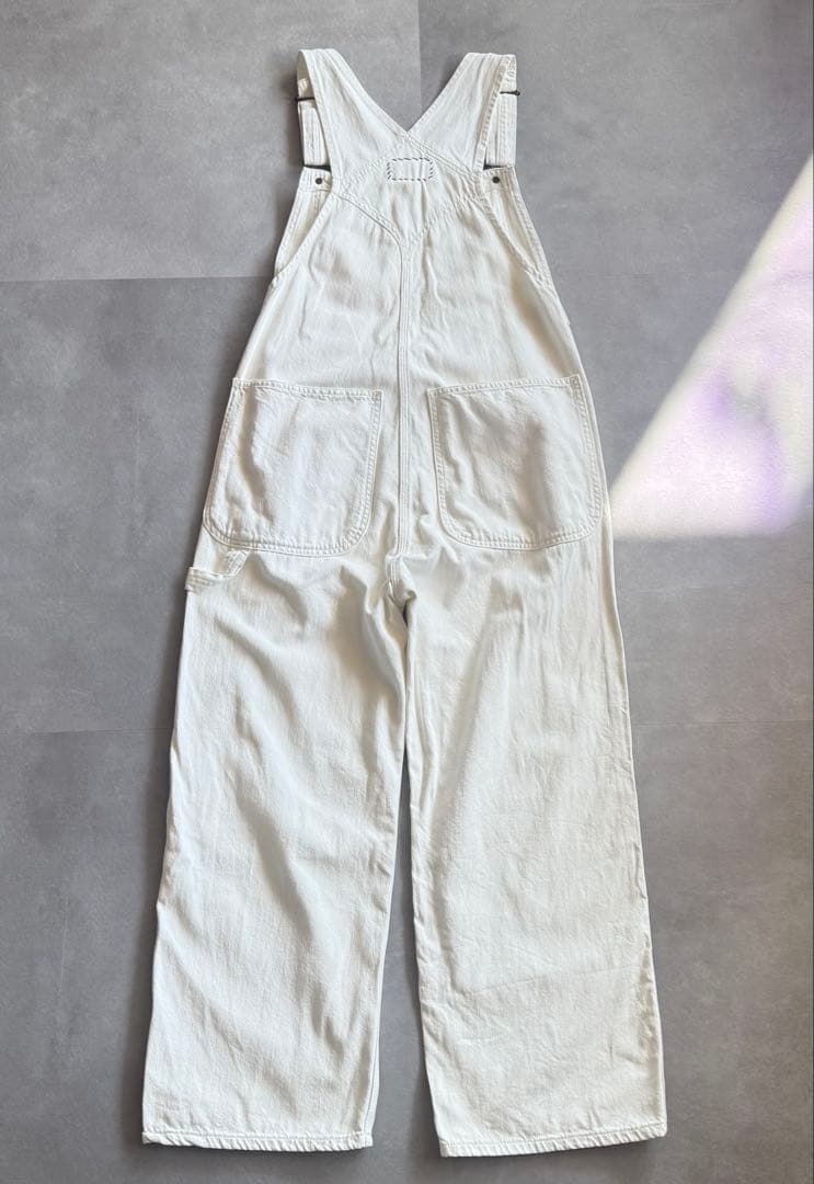 【人気モデル✨】RonHerman ホワイトデニム オーバーオール 白 XS