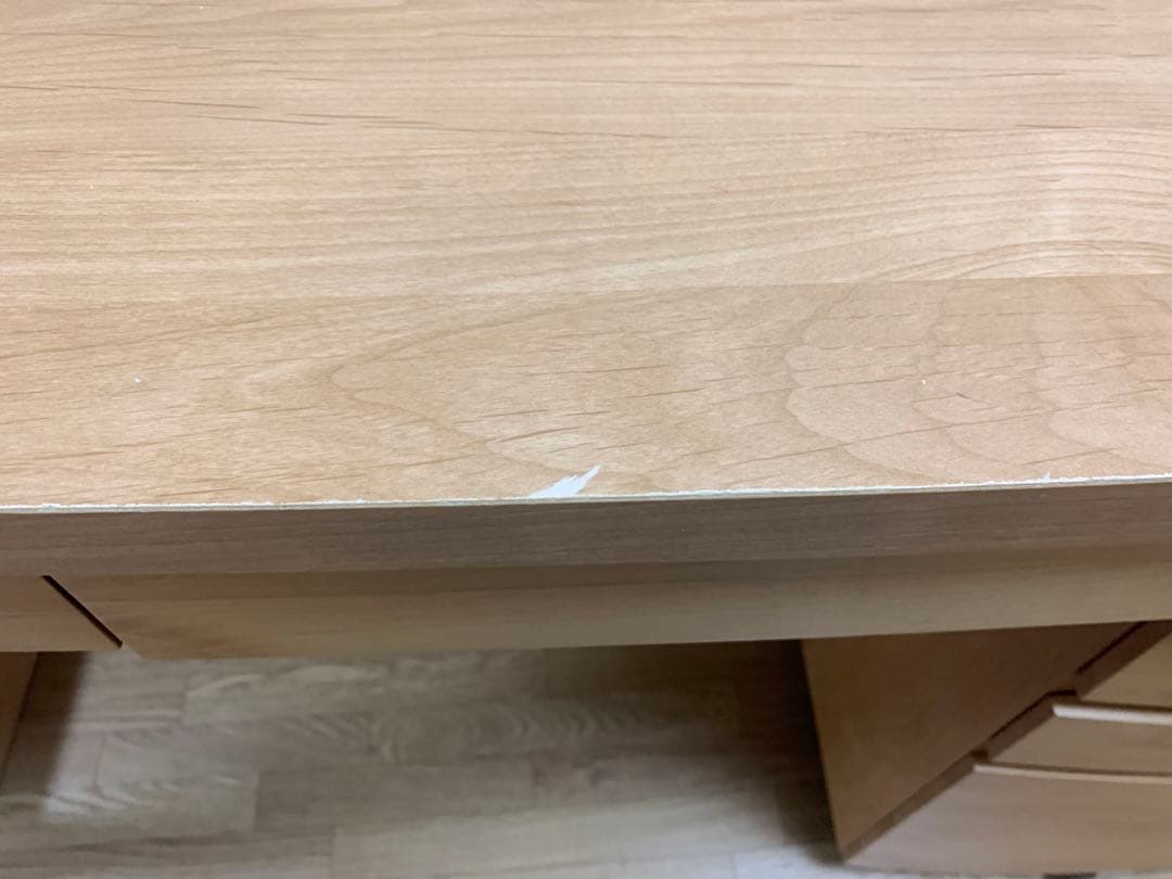 ２月末までアルダー天然木 アールデザインデスクシリーズ デスク・幅120.5cm