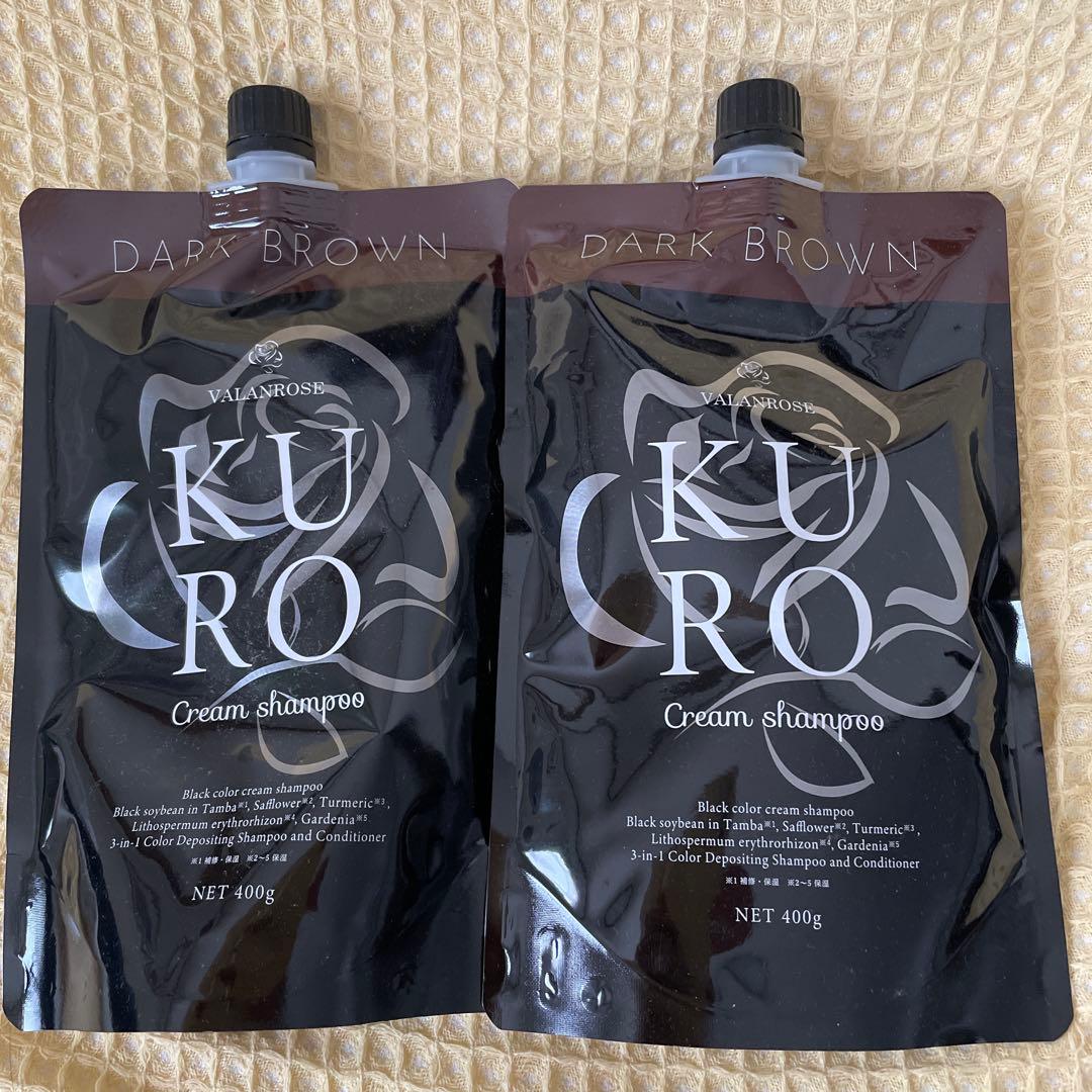バランローズ KUROクリームシャンプー 400g 白髪染め　２個