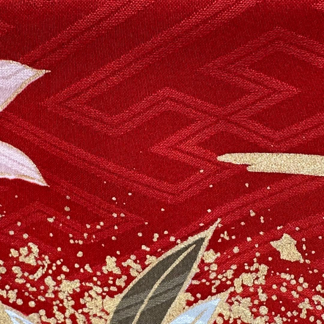 逸品 振袖7点フルセット 金駒刺繍 豪華金彩 鴛鴦　四季草花文様　成人式　結婚式