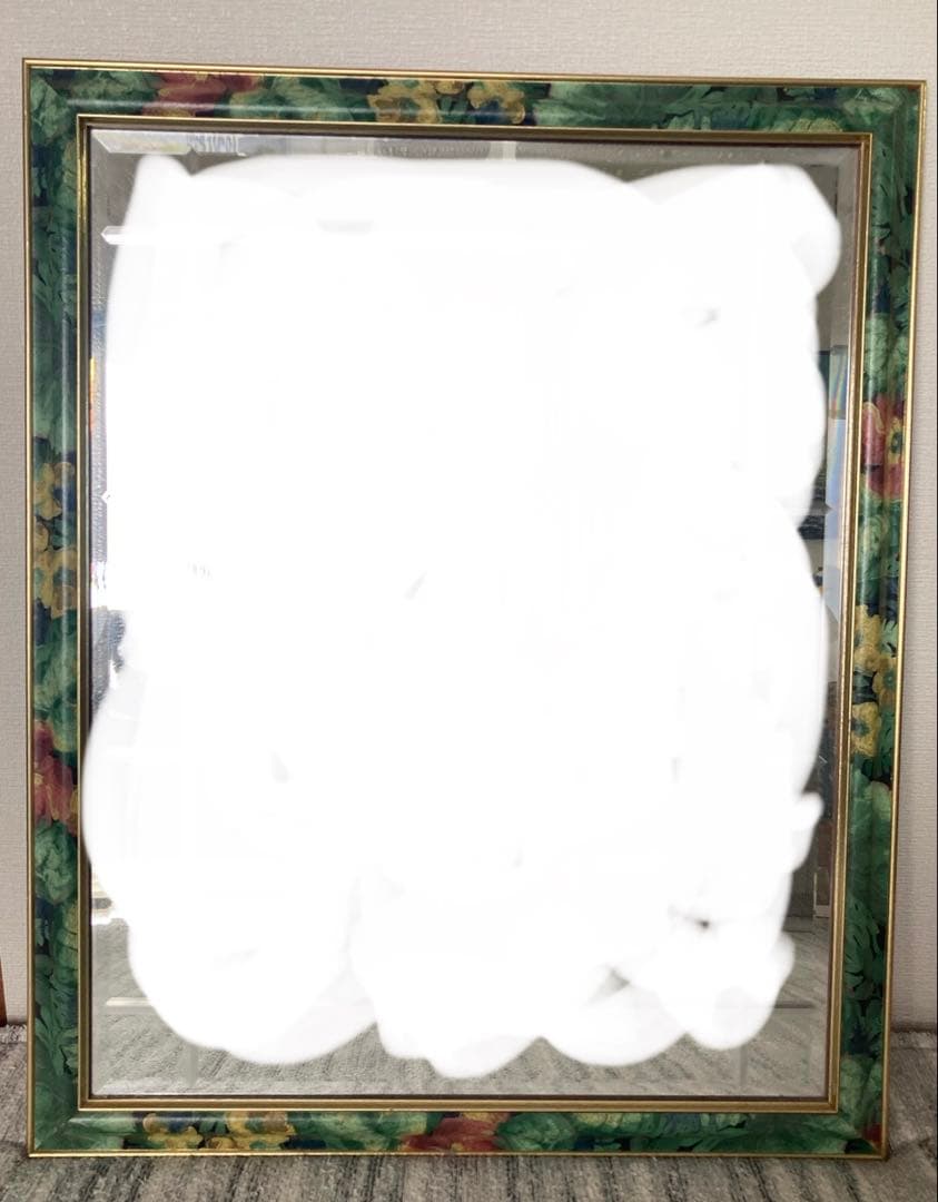 花柄デザイン 壁掛け鏡