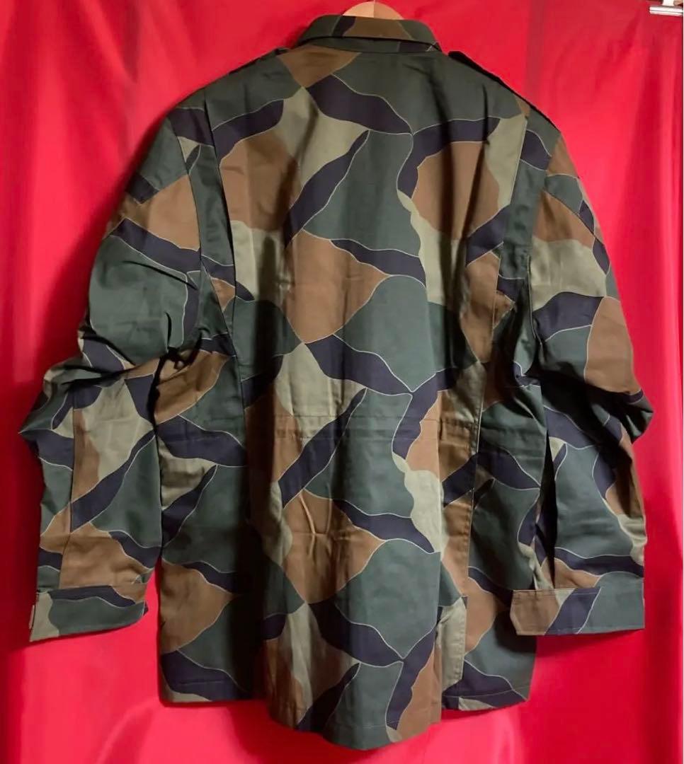 韓国軍 海兵隊 石垣迷彩 転役服 外被 XXL 実物美品 デンビル服 刺繍入