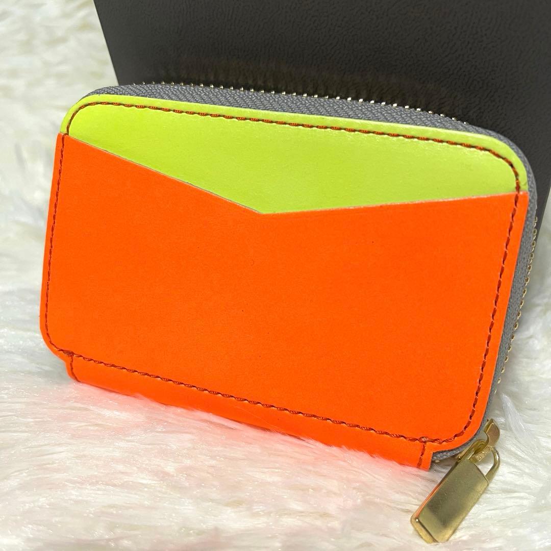 NADAYA mu 限定カラー　CRAZY 本革 ミニ 財布 ネオン　古銭入れ