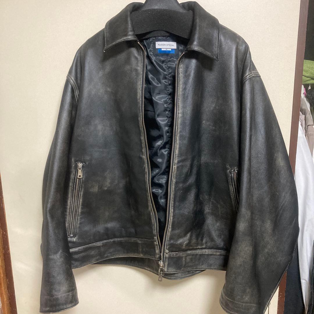 MAISON SPECIAL レザーシングルライダー ジャケット