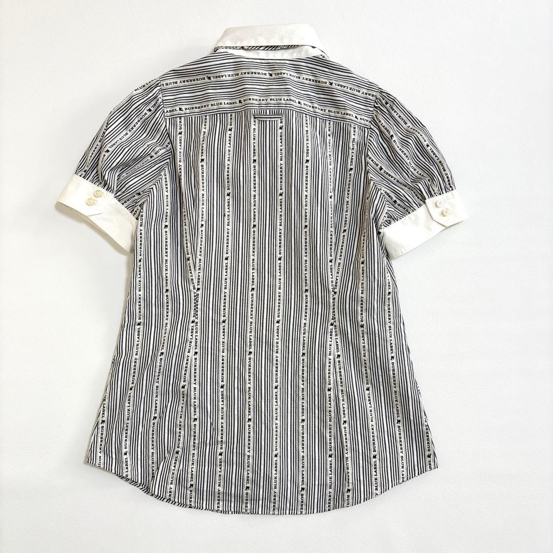 バーバリー ブルーレーベル シャツ リボン ボウタイ ブラウス 38 M