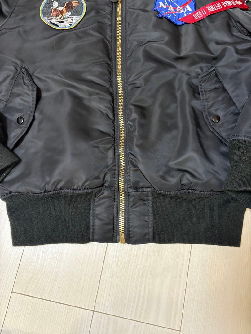 ALPHA アルファNASA MA-1 フライトジャケット XL ブラック