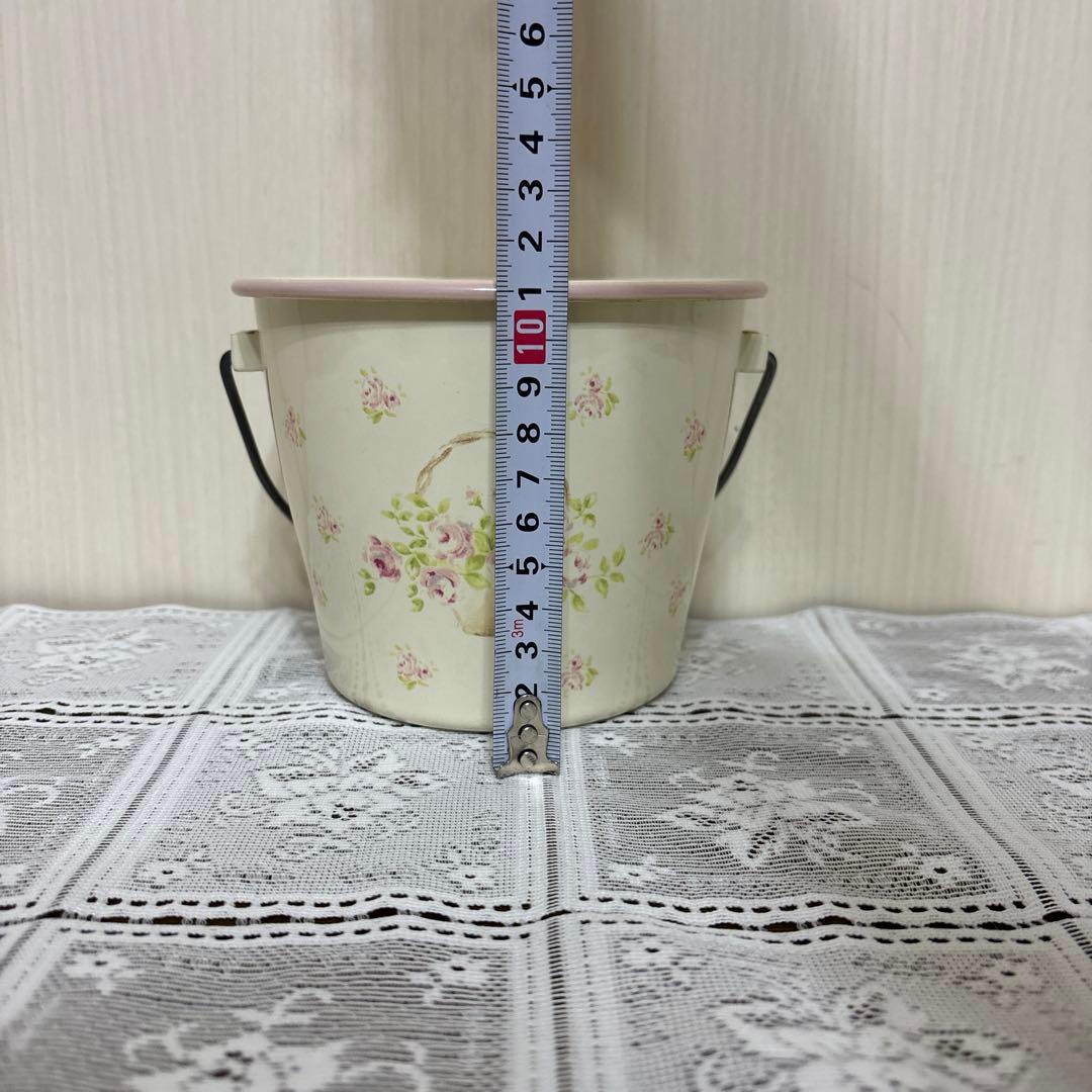 イマン　ローズバスケット　ホーロー製ミニバケツ缶