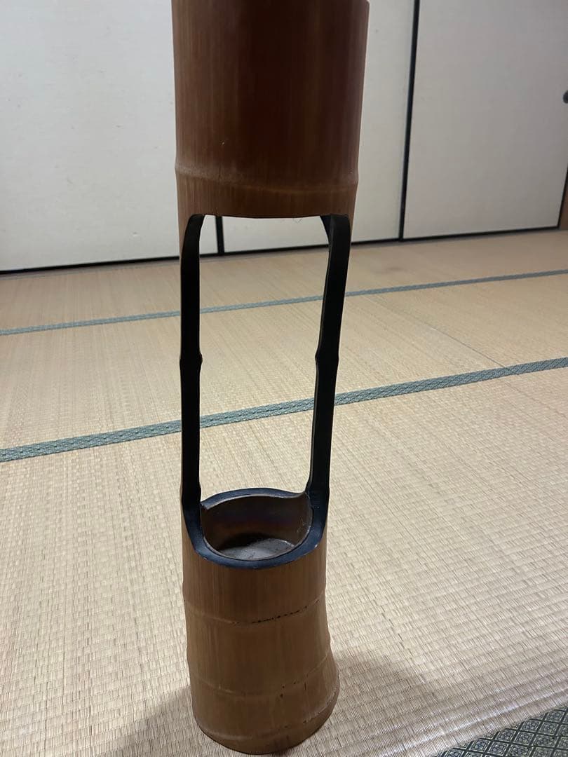 竹製 円筒形花器　2本セット