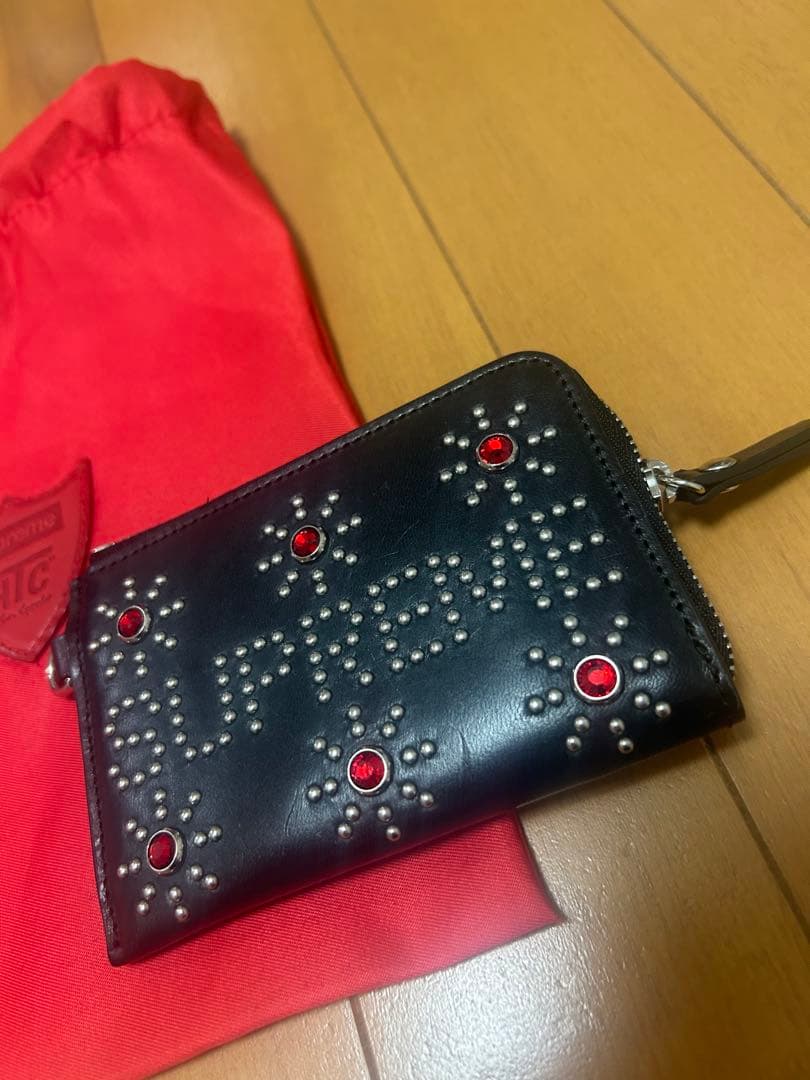 Supreme 23SS HTC レザー スタッズ ウォレット 財布 黒