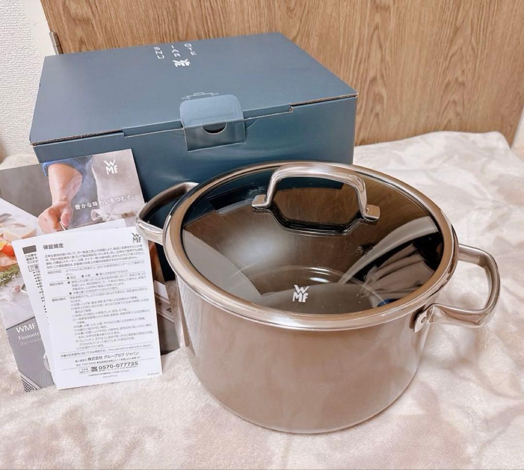 【新品開封済】WMFフュージョンテックミネラルハイキャセロール24ダークブラス