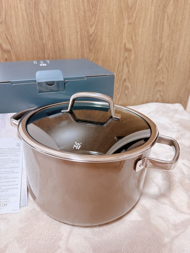 【新品開封済】WMFフュージョンテックミネラルハイキャセロール24ダークブラス