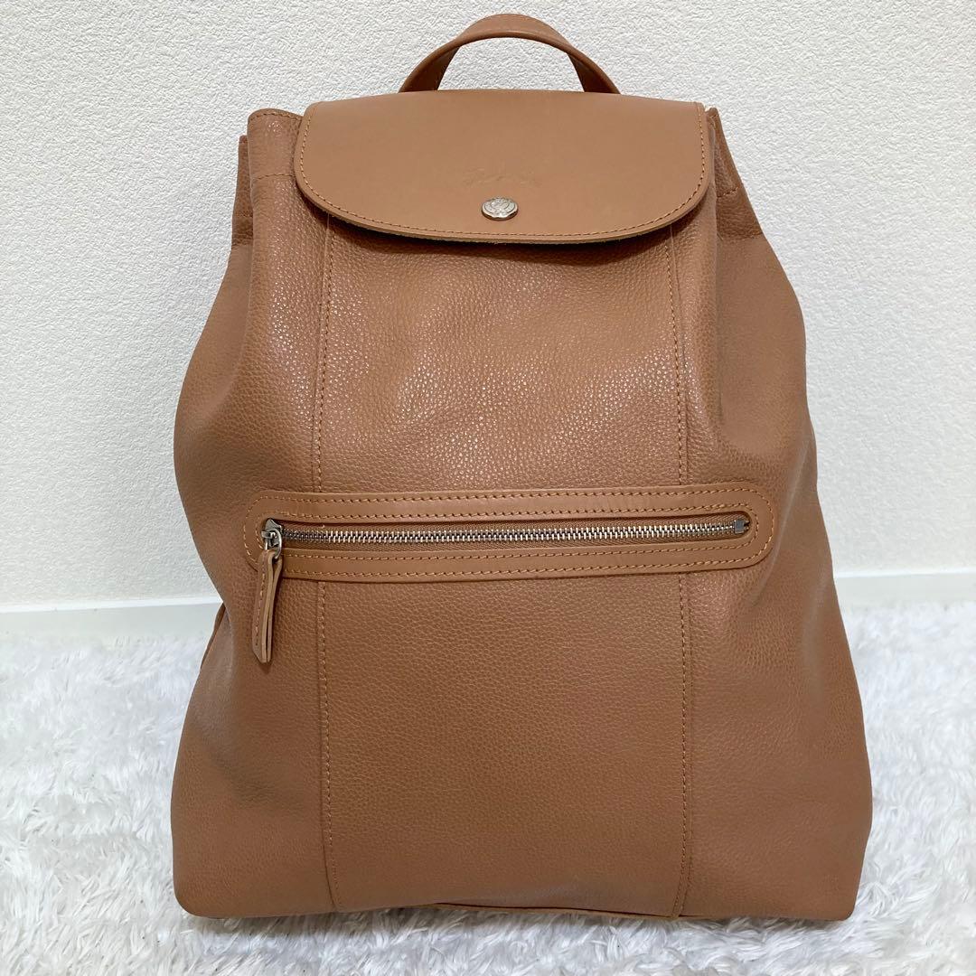 美品♡ ロンシャン ル フローネ レザー リュック バックパック ブラウン